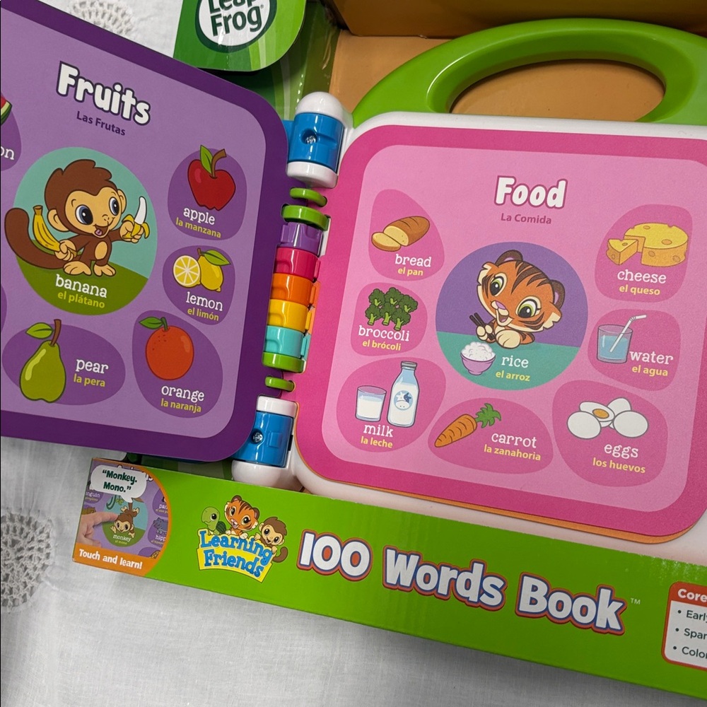 NEW LEAPFROG 100 Words Book Bilingual Kids Interactive Educational Toy Baby - Picture 11 of 13